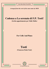 Cadenza a La serenata(Scritta appositamente per Nellie Melbe),for Cello and Piano P.O.D cover
